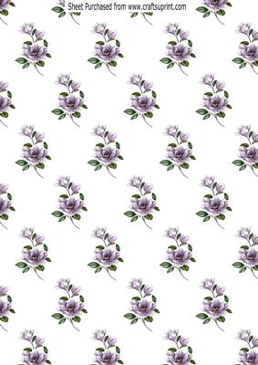 Pretty Lilac Magnolias Backing Paper