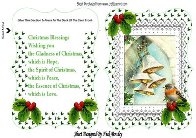 Christmas Bells, Holly and Little Robin Bracket/verse