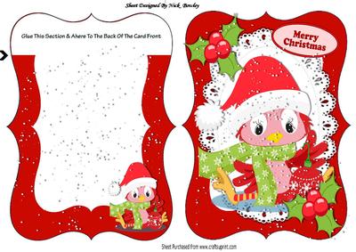 Oooh! It's a Bit Chilly Little Bird in the Snow Bracket Card