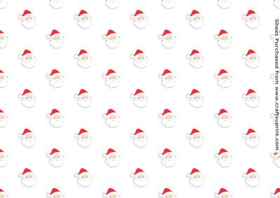 Santa in His Red Hat Backing Paper (landscape)