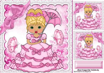 As Pretty as a Picture All Dressed in Pink with Butterflies