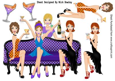 Girls Having a Fun Night with Cocktails A4