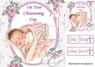 On Your Christening Day Sweet Baby Girl 8x8