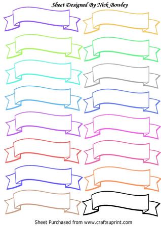 Banner/tags with Lots of Coloured Edging