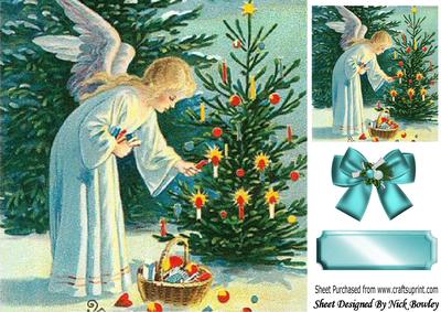 Pretty Angel Lighting Candles 8x8
