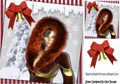 Pretty in Tan Fur All Wrapped Up for Winter 8x8