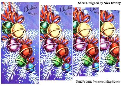 Pretty Coloured Christmas Bells Pyramids