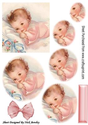 Cute Baby Girl with Cute Curls and Smile Oval Pyramids