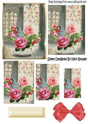 Pretty Pink Roses in a Teacup Pyramids
