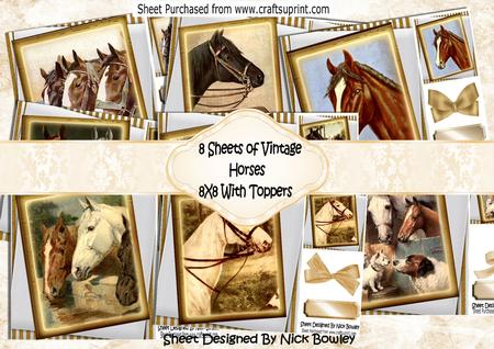 8, Vintage Horses with Matching Toppers Bumper Kit