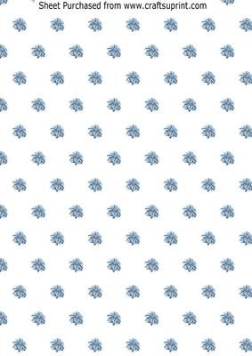 Blue Poinsettias Backing Paper