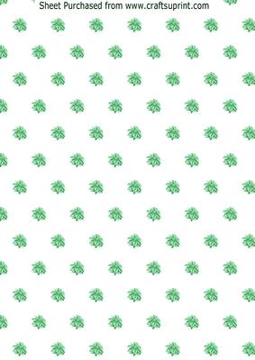 Green Poinsettias Backing Paper