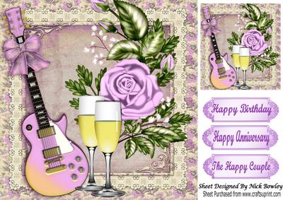Champagne & Music for the Happy Couple 8x8