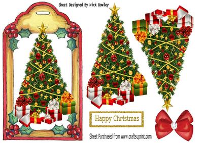 Christmas Tree with Presents on a Tag