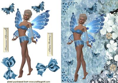 Pretty Faerie in Blue Dress