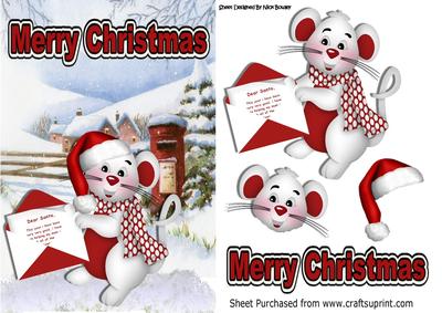Little Mouse Posting His Letter to Santa