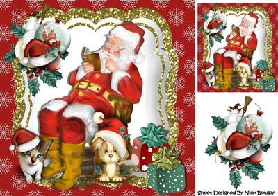 Lovely Santa Relaxing Before the Big Night 8x8