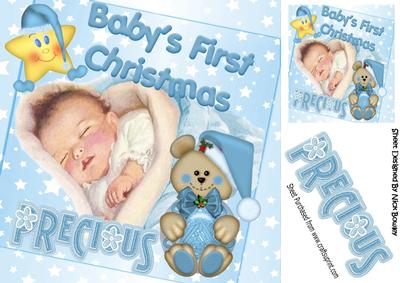 Baby Boys Precious 1st Christmas 8x8