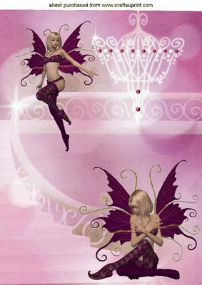 Pretty Faeries on a Staircase A4 Topper