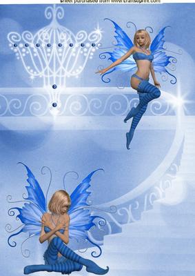 Pretty Little Faeries on a Staircase A4 Topper