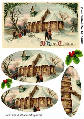 Villagers Off to Church in the Snow Oval Pyramids