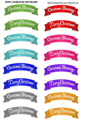 Scroll Banners, Merry Christmas! Christmas Blessings