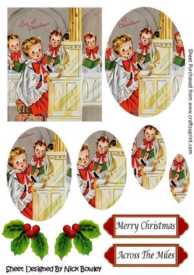 Carol Singers , Singing in a Church Oval Pyramids