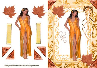 Elegant Lady in Autumn Colours
