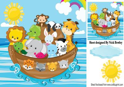 All Creatures Great and Small in Noahs Ark 8x8
