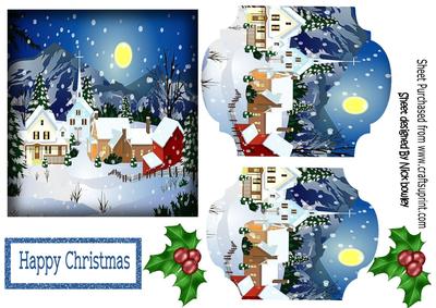 Pretty Village in the Snow! Bracket Pyramids