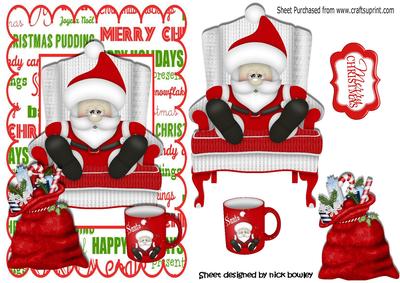 Santa Having a Snooze in His Chair