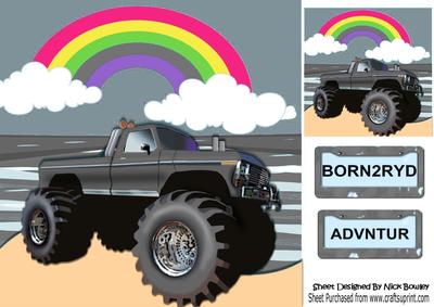Silver Monster Truck on the Beach Born2ryd 8x8
