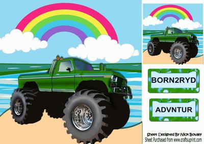 Sgreen Monster Truck on the Beach Born2ryd 8x8