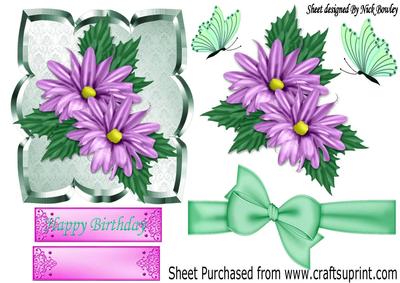 Pretty Pink Flowers with Bow