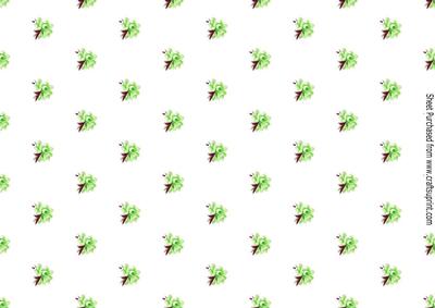 Pretty Exotic Green Flowers Background Paper