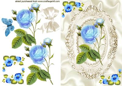 Floral Design in Antique Frame