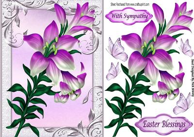 Pretty Pink Lillies and Butterflies