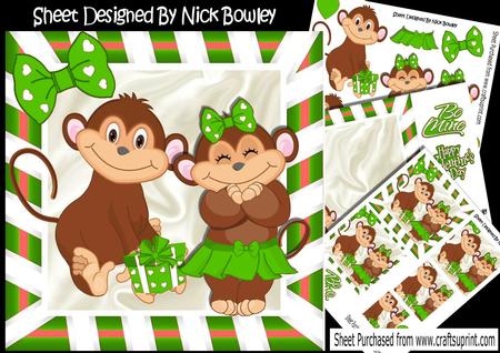 Monkey Love, Kisses and Cuddles, Be Mine, Green Kit