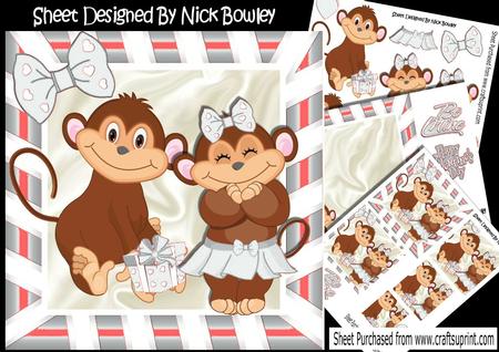 Monkey Love, Kisses and Cuddles, Be Mine, Silver Kit