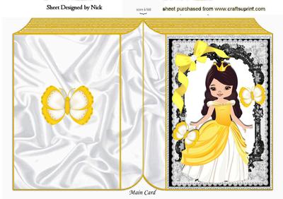 Princess Summer in Her Golden Dress with Butterflies,book