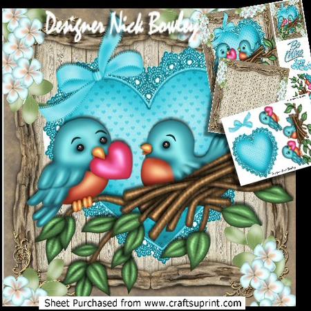 Will You Be My Little Love Bird, with Heart & Bow 8x8 Kit