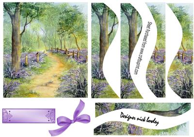 A Woodland Adorned with Pretty Lilac Flowers Side Stackers
