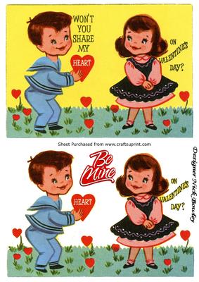 Won't You Share My Heart! Vintage Boy and Girl