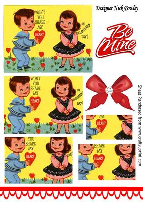 Won't You Share My Heart! Vintage Boy and Girl Pyramids