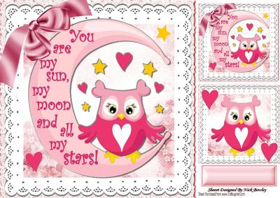 You Are My Sun, My Moon, and All My Stars Cute Owl 8x8