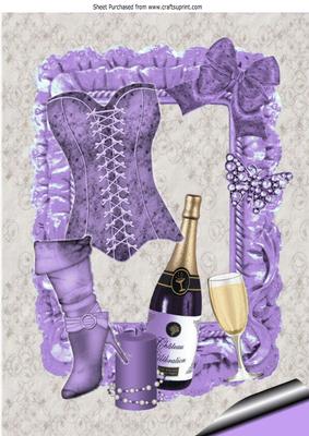 I Love to Party! with Lilac Basque & Champagne A4