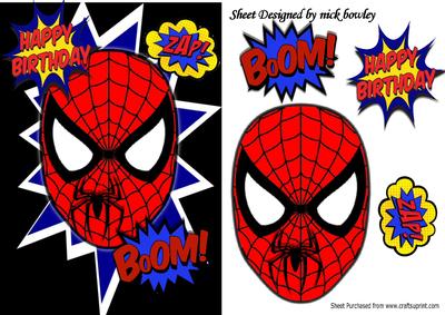 The Mask of Super Spider Hero, with Toon Words