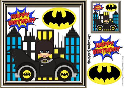 Super Hero Driving Through the City in the Night 8x8
