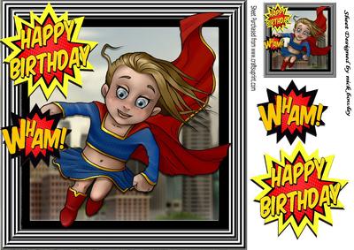 Wham! Wonder Birthday Girl, in the City 8x8