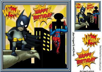 Super Heroes at Battle in the Night City 8x8